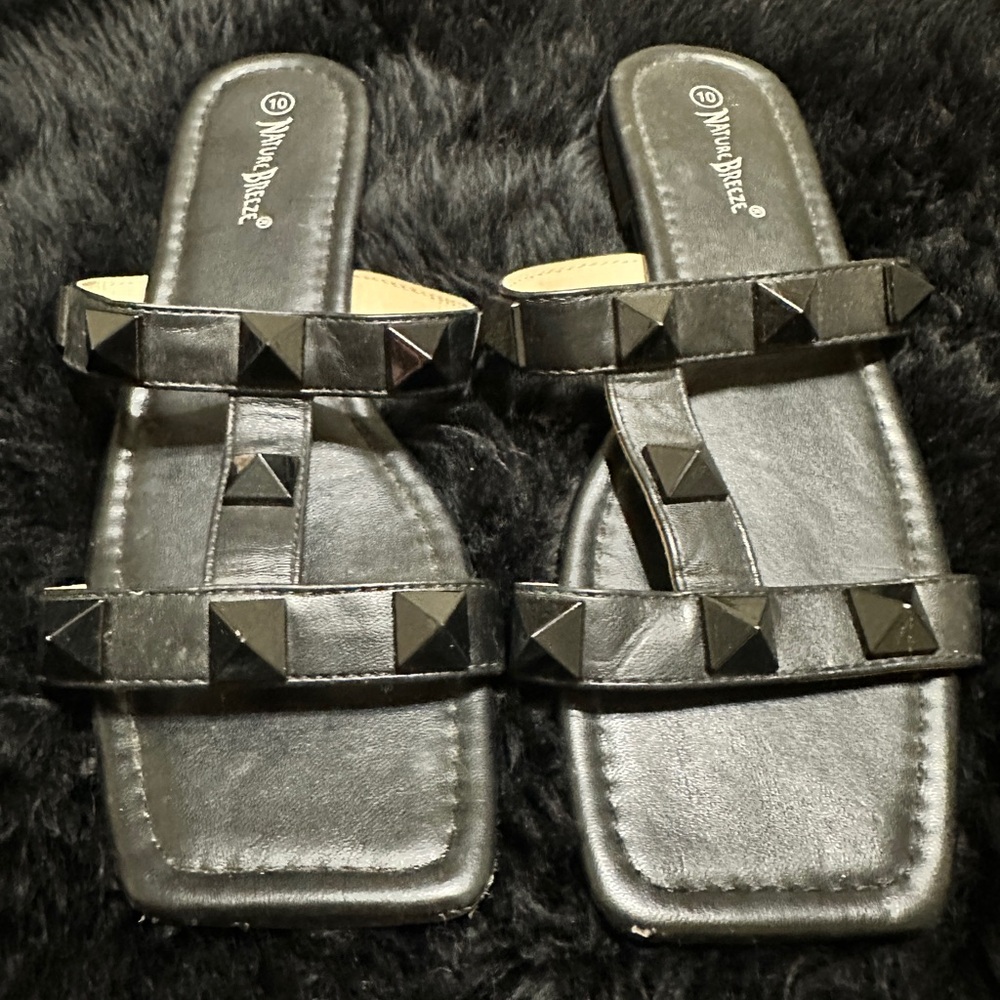 Vince Camuto Black Studded Women's Sandals